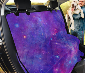 Purple Stardust Cloud Galaxy Space Print Pet Car Back Seat Cover