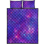 Purple Stardust Cloud Galaxy Space Print Quilt Bed Set