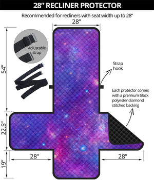 Purple Stardust Cloud Galaxy Space Print Recliner Protector