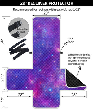 Purple Stardust Cloud Galaxy Space Print Recliner Protector