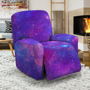 Purple Stardust Cloud Galaxy Space Print Recliner Slipcover