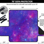 Purple Stardust Cloud Galaxy Space Print Sofa Protector