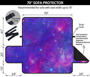 Purple Stardust Cloud Galaxy Space Print Sofa Protector