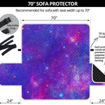 Purple Stardust Cloud Galaxy Space Print Sofa Protector