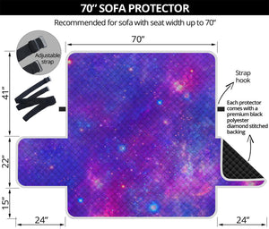 Purple Stardust Cloud Galaxy Space Print Sofa Protector