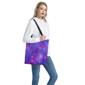 Purple Stardust Cloud Galaxy Space Print Tote Bag