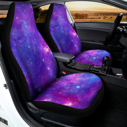 Purple Stardust Cloud Galaxy Space Print Universal Fit Car Seat Covers