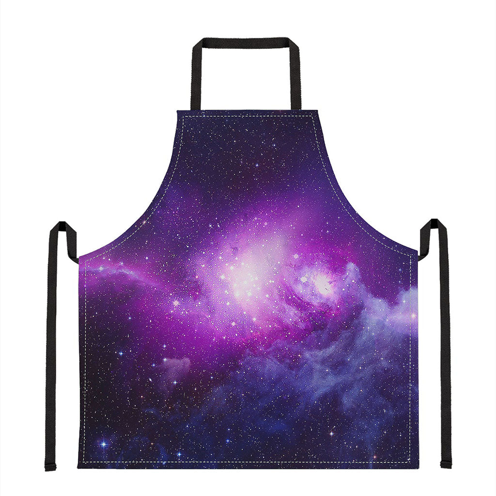 Purple Starfield Galaxy Space Print Apron