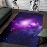 Purple Starfield Galaxy Space Print Area Rug GearFrost