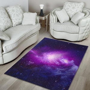 Purple Starfield Galaxy Space Print Area Rug GearFrost