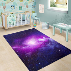 Purple Starfield Galaxy Space Print Area Rug GearFrost