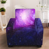 Purple Starfield Galaxy Space Print Armchair Slipcover