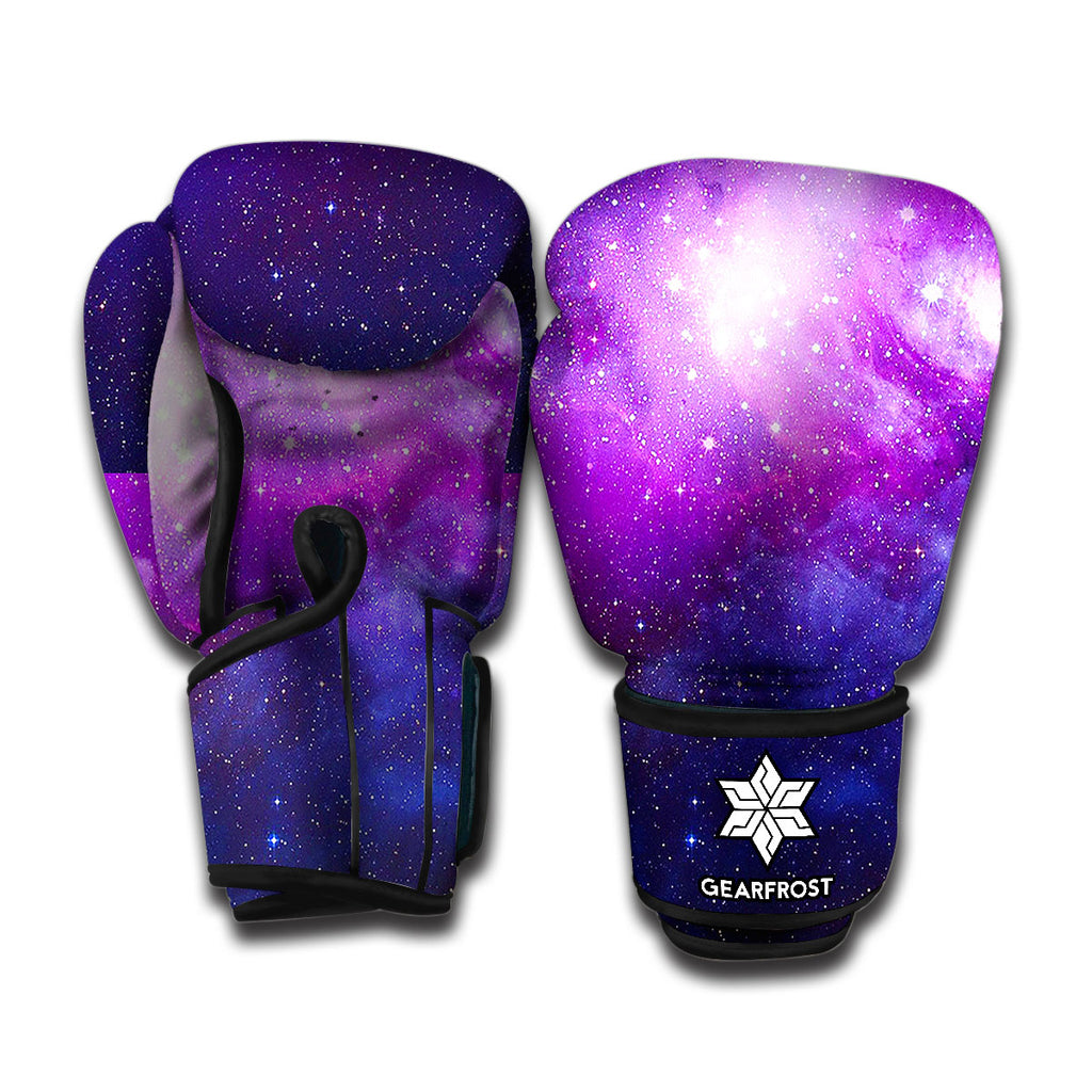 Purple Starfield Galaxy Space Print Boxing Gloves