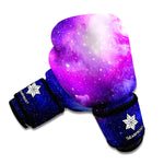 Purple Starfield Galaxy Space Print Boxing Gloves