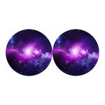 Purple Starfield Galaxy Space Print Car Coasters