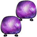 Purple Starfield Galaxy Space Print Car Headrest Covers