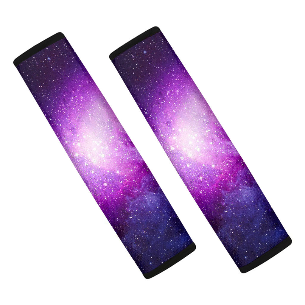 Purple Starfield Galaxy Space Print Car Seat Belt Covers