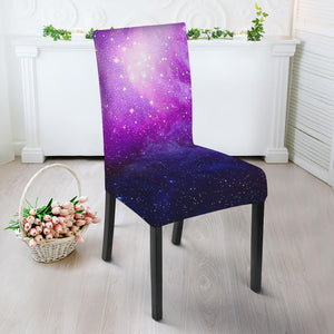 Purple Starfield Galaxy Space Print Dining Chair Slipcover