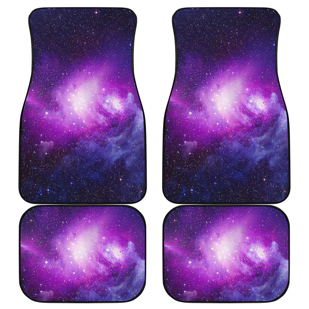 Purple Starfield Galaxy Space Print Front and Back Car Floor Mats