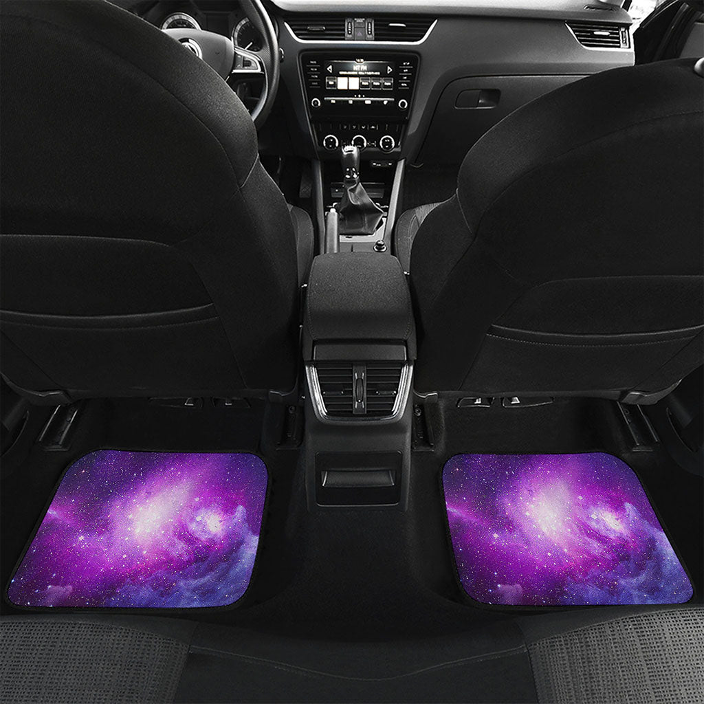 Purple Starfield Galaxy Space Print Front and Back Car Floor Mats