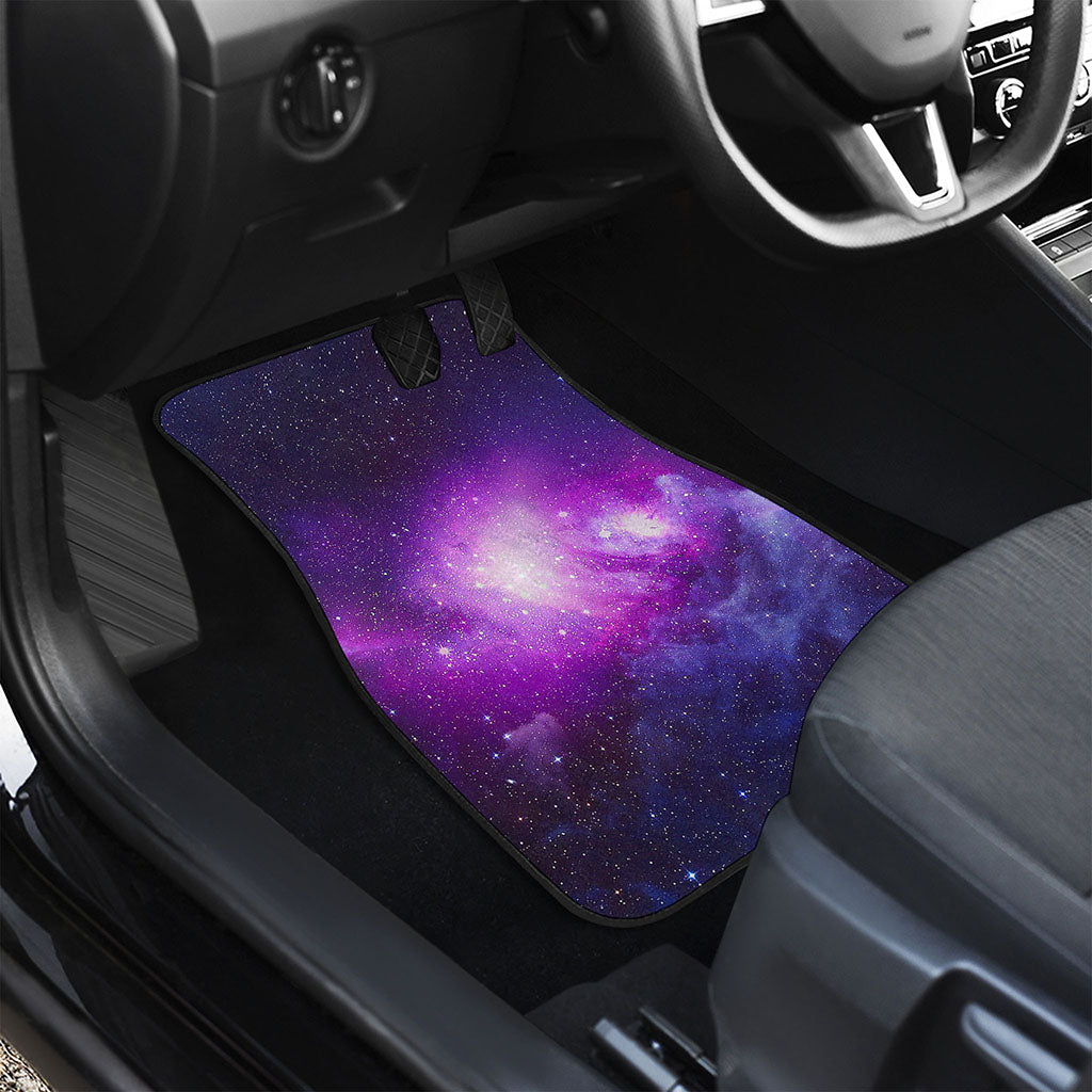Purple Starfield Galaxy Space Print Front and Back Car Floor Mats