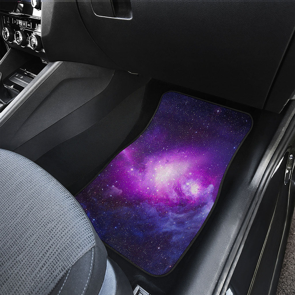 Purple Starfield Galaxy Space Print Front and Back Car Floor Mats