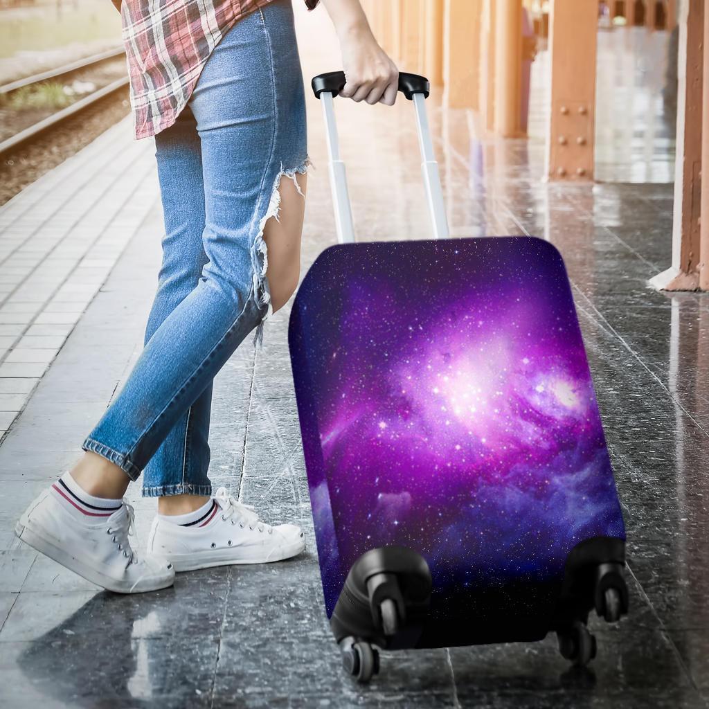 Purple Starfield Galaxy Space Print Luggage Cover GearFrost