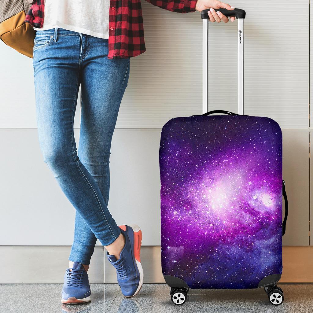 Purple Starfield Galaxy Space Print Luggage Cover GearFrost