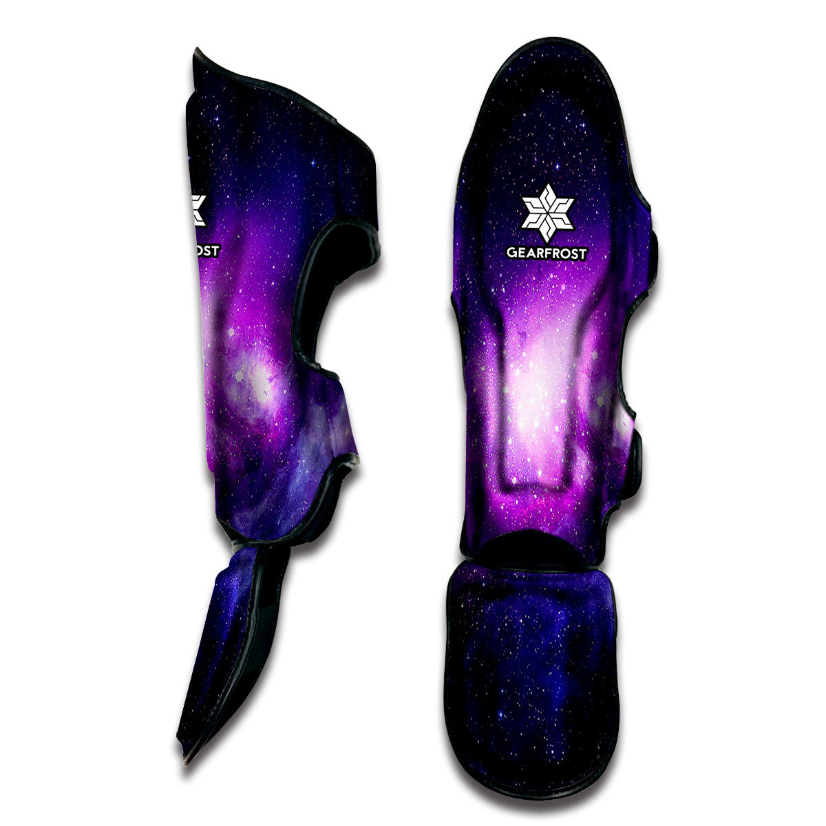 Purple Starfield Galaxy Space Print Muay Thai Shin Guard
