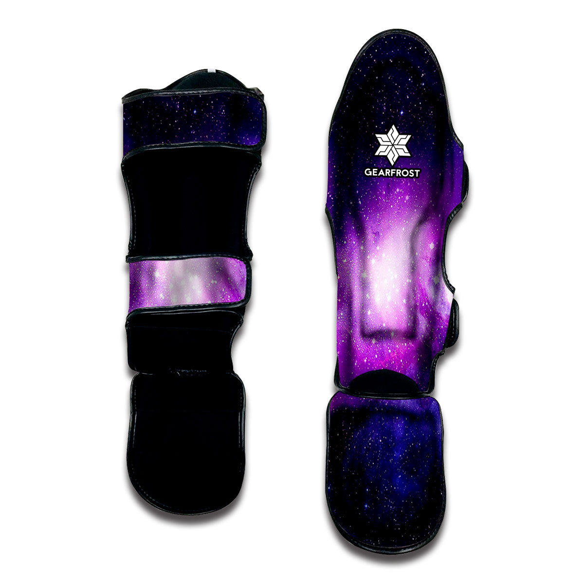 Purple Starfield Galaxy Space Print Muay Thai Shin Guard