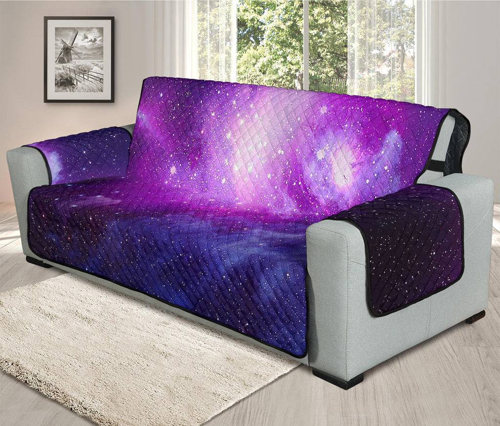 Purple Starfield Galaxy Space Print Oversized Sofa Protector