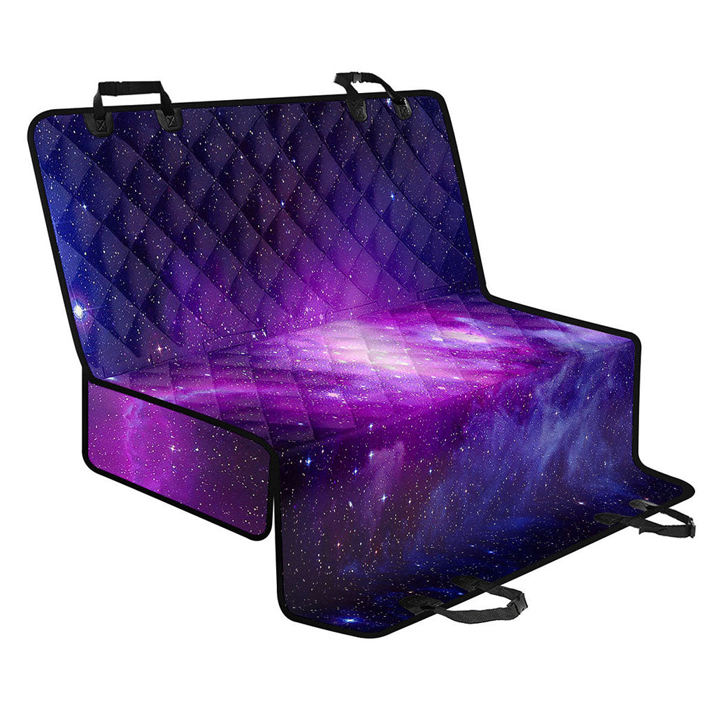 Purple Starfield Galaxy Space Print Pet Car Back Seat Cover