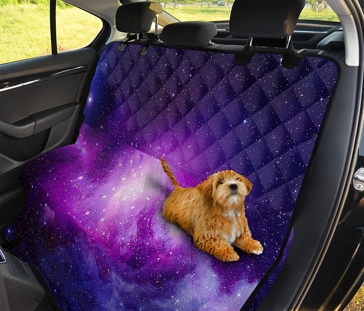 Purple Starfield Galaxy Space Print Pet Car Back Seat Cover