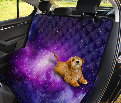 Purple Starfield Galaxy Space Print Pet Car Back Seat Cover