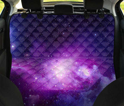 Purple Starfield Galaxy Space Print Pet Car Back Seat Cover
