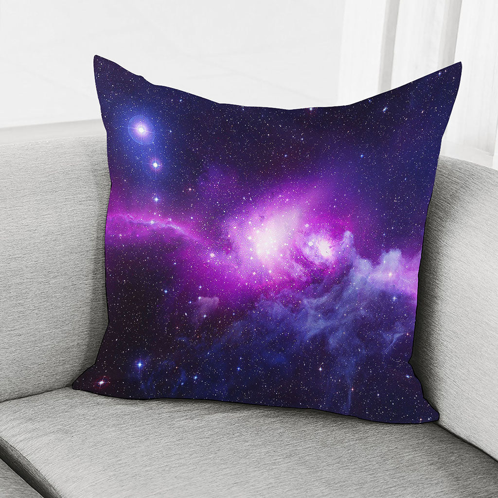 Purple Starfield Galaxy Space Print Pillow Cover