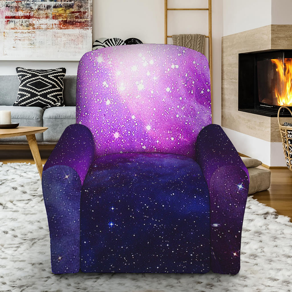 Purple Starfield Galaxy Space Print Recliner Slipcover