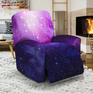 Purple Starfield Galaxy Space Print Recliner Slipcover