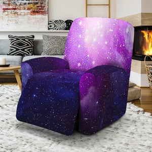 Purple Starfield Galaxy Space Print Recliner Slipcover