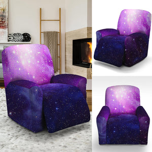 Purple Starfield Galaxy Space Print Recliner Slipcover