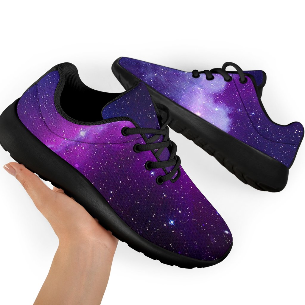 Purple Starfield Galaxy Space Print Sport Shoes GearFrost