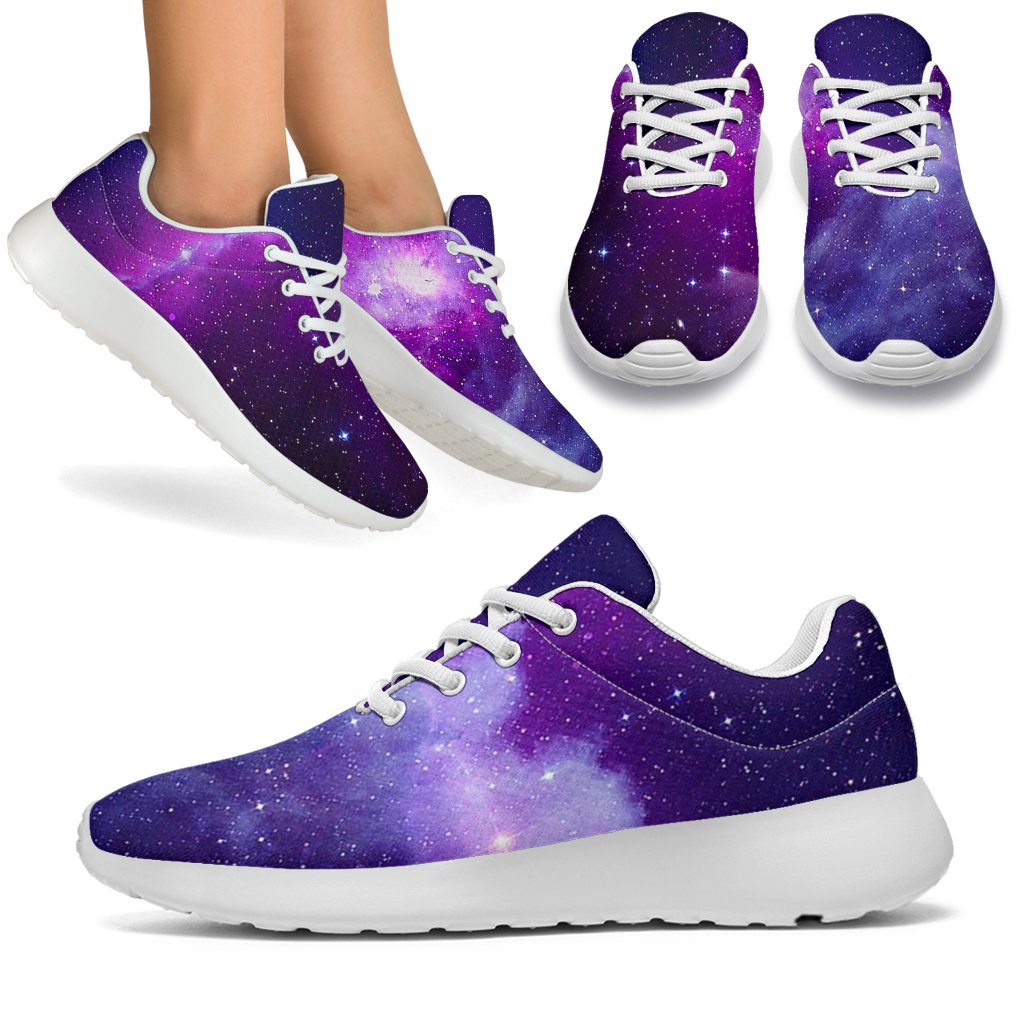 Purple Starfield Galaxy Space Print Sport Shoes GearFrost