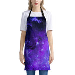 Purple Stars Nebula Galaxy Space Print Apron