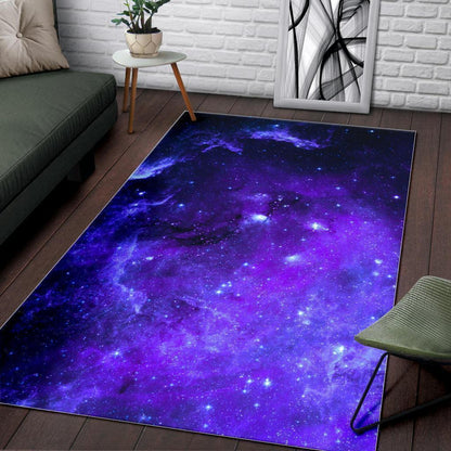 Purple Stars Nebula Galaxy Space Print Area Rug GearFrost