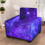 Purple Stars Nebula Galaxy Space Print Armchair Slipcover