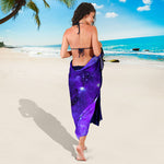 Purple Stars Nebula Galaxy Space Print Beach Sarong Wrap