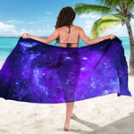 Purple Stars Nebula Galaxy Space Print Beach Sarong Wrap