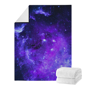 Purple Stars Nebula Galaxy Space Print Blanket