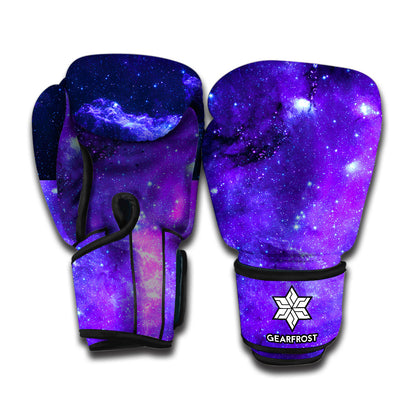Purple Stars Nebula Galaxy Space Print Boxing Gloves