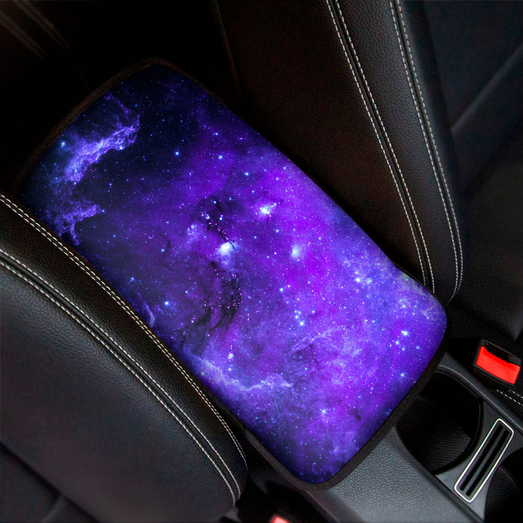 Purple Stars Nebula Galaxy Space Print Car Center Console Cover